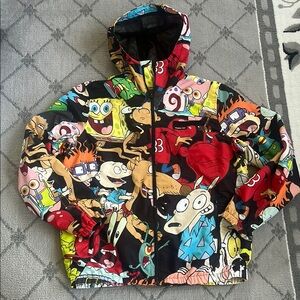 Vintage Members Only Nickelodeon Y2K Multicolor Cartoon Graphic Jacket
